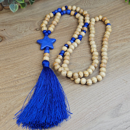 Sautoir Babou bleu roi