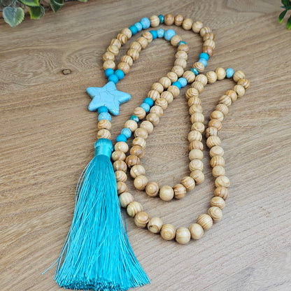 Sautoir Babou bleu turquoise