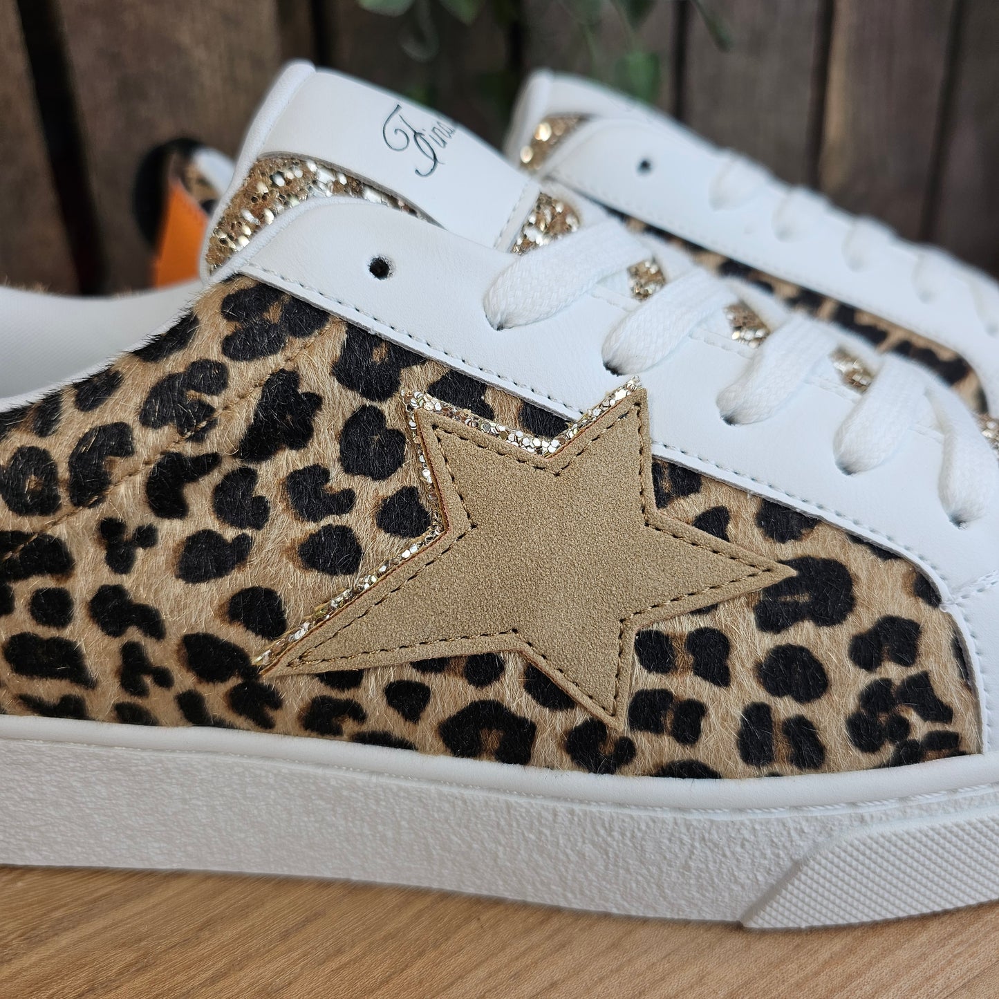 Basket léopard/orange