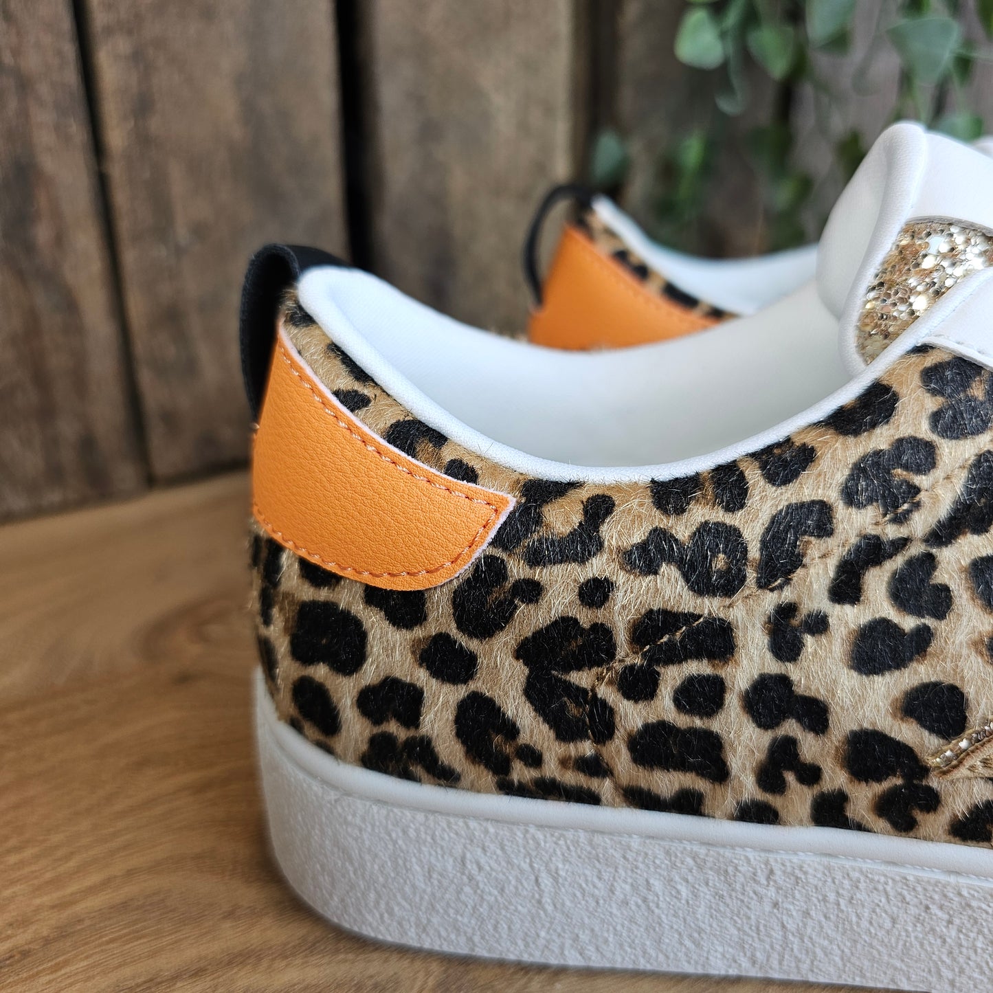 Basket léopard/orange