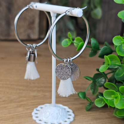 Créoles Caroline argentée