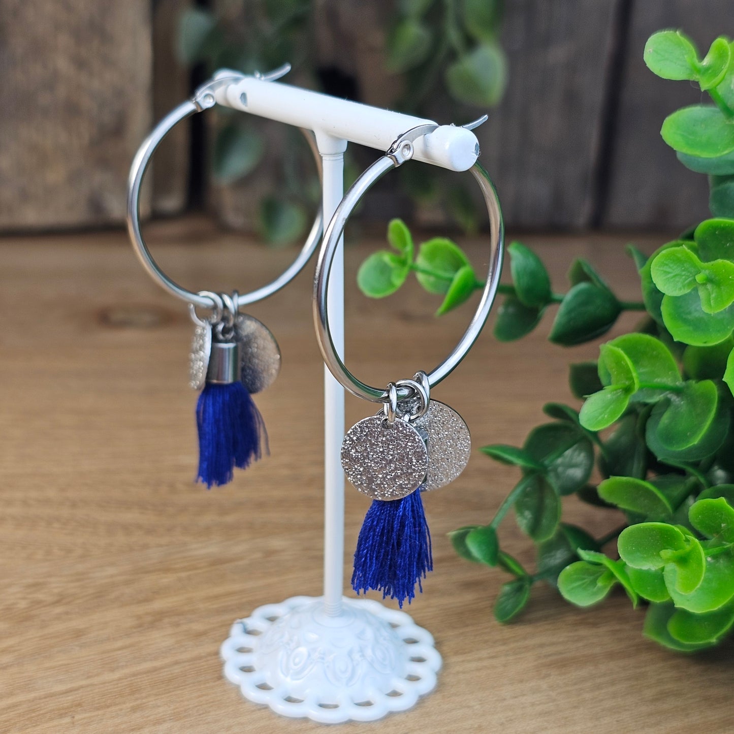 Créoles Caroline argentée