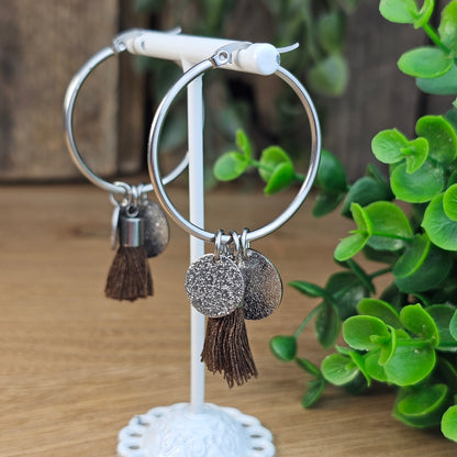 Créoles Caroline argentée