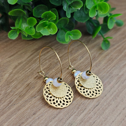 Boucles d'oreilles Cynthia doré