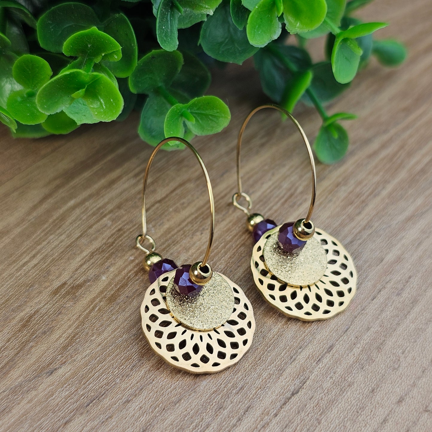 Boucles d'oreilles Cynthia doré