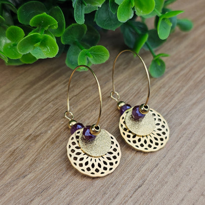 Boucles d'oreilles Cynthia doré