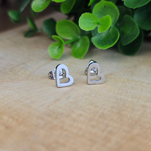Boucles d'oreilles puces coeur