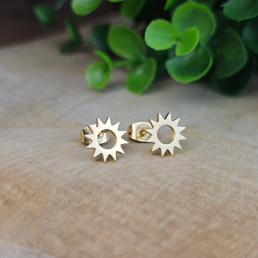 Boucles d'oreilles puces soleil