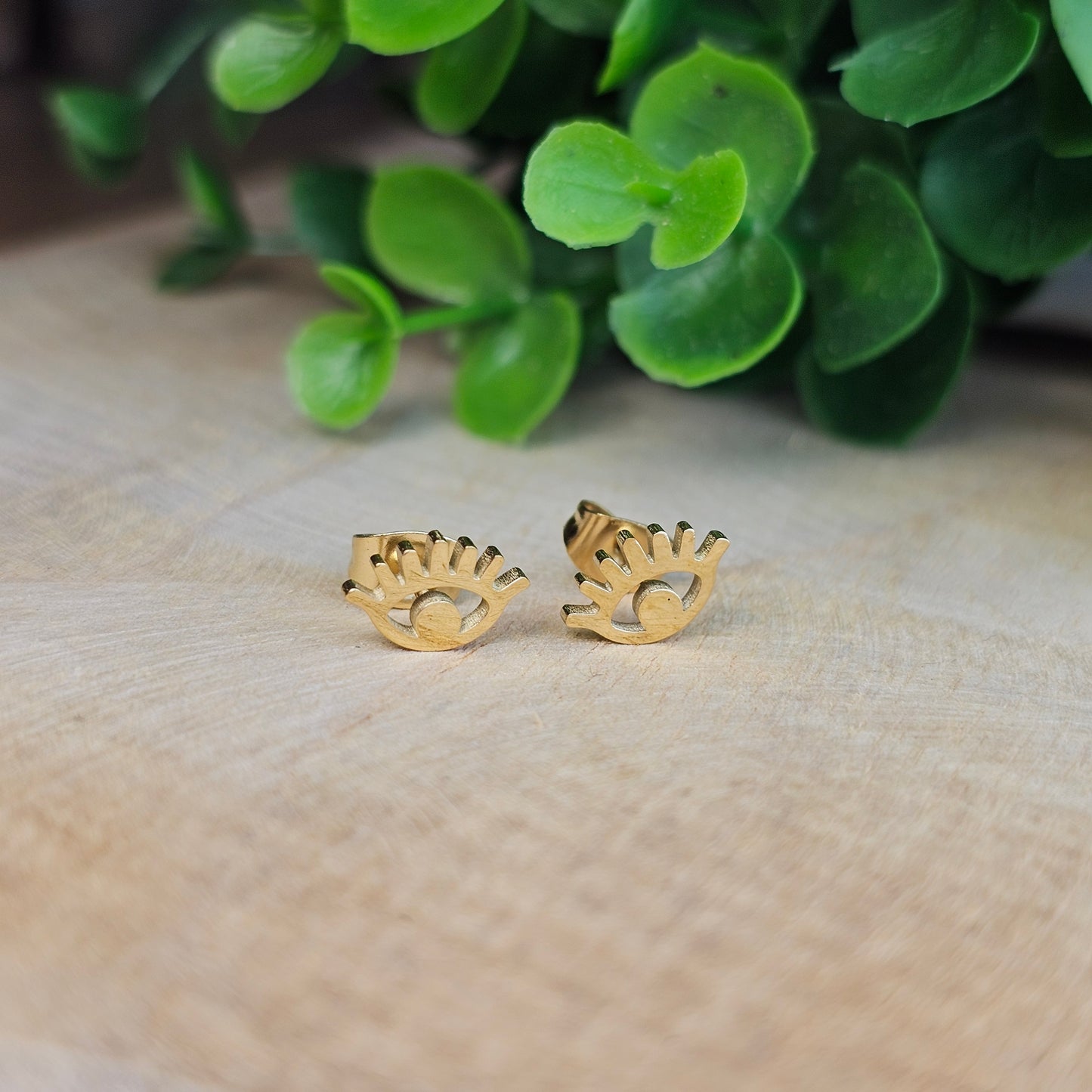 Boucles d'oreilles puces oeil