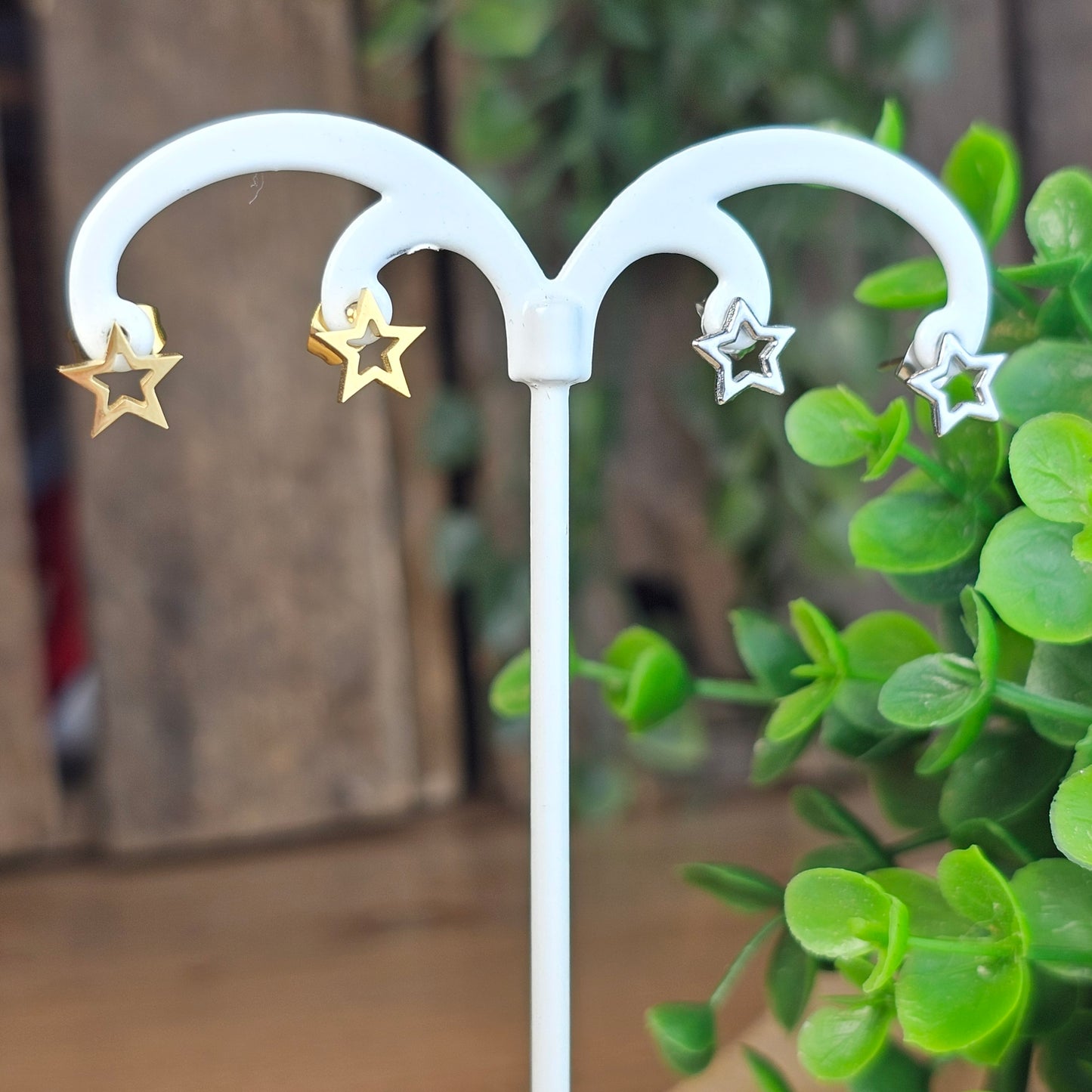 Boucles d'oreilles étoile évidée