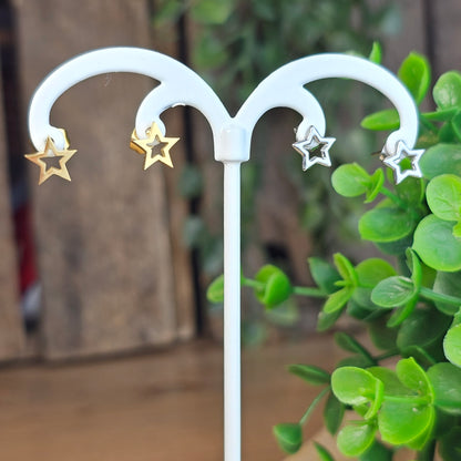 Boucles d'oreilles étoile évidée