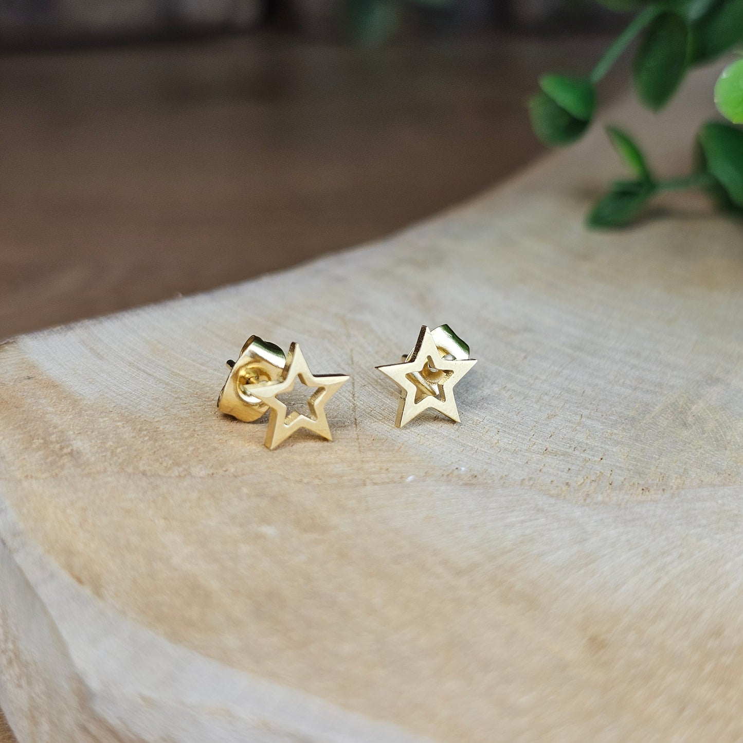 Boucles d'oreilles étoile évidée