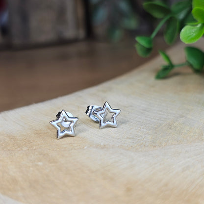 Boucles d'oreilles étoile évidée