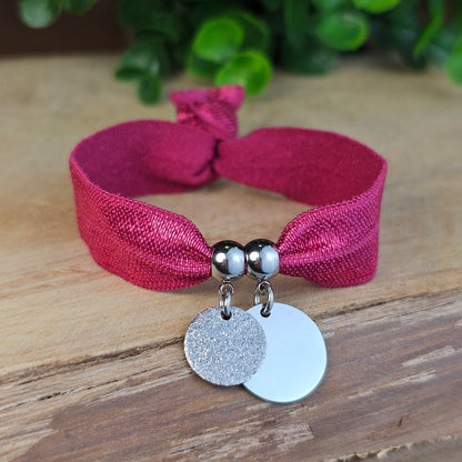 Bracelet Dorea argenté 2 médailles