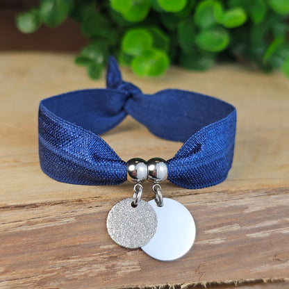 Bracelet Dorea argenté 2 médailles