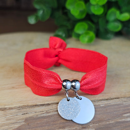 Bracelet Dorea argenté 2 médailles