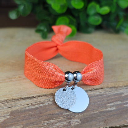 Bracelet Dorea argenté 2 médailles