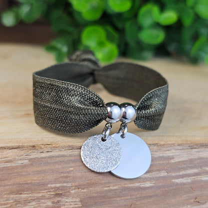 Bracelet Dorea argenté 2 médailles