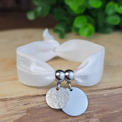 Bracelet Dorea argenté 2 médailles