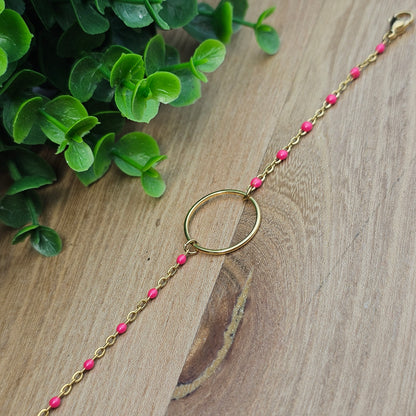 Bracelet Maudéana doré coloré