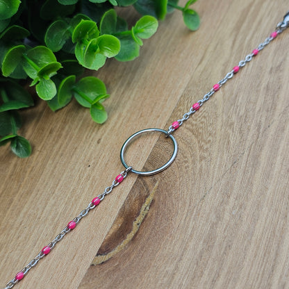 Bracelet Maudéana argenté coloré