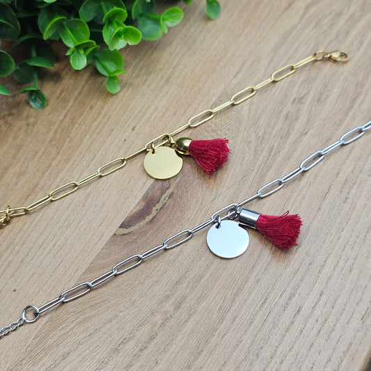 Bracelet Victoire rouge foncé