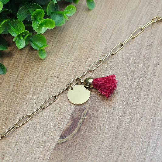 Bracelet Victoire rouge foncé