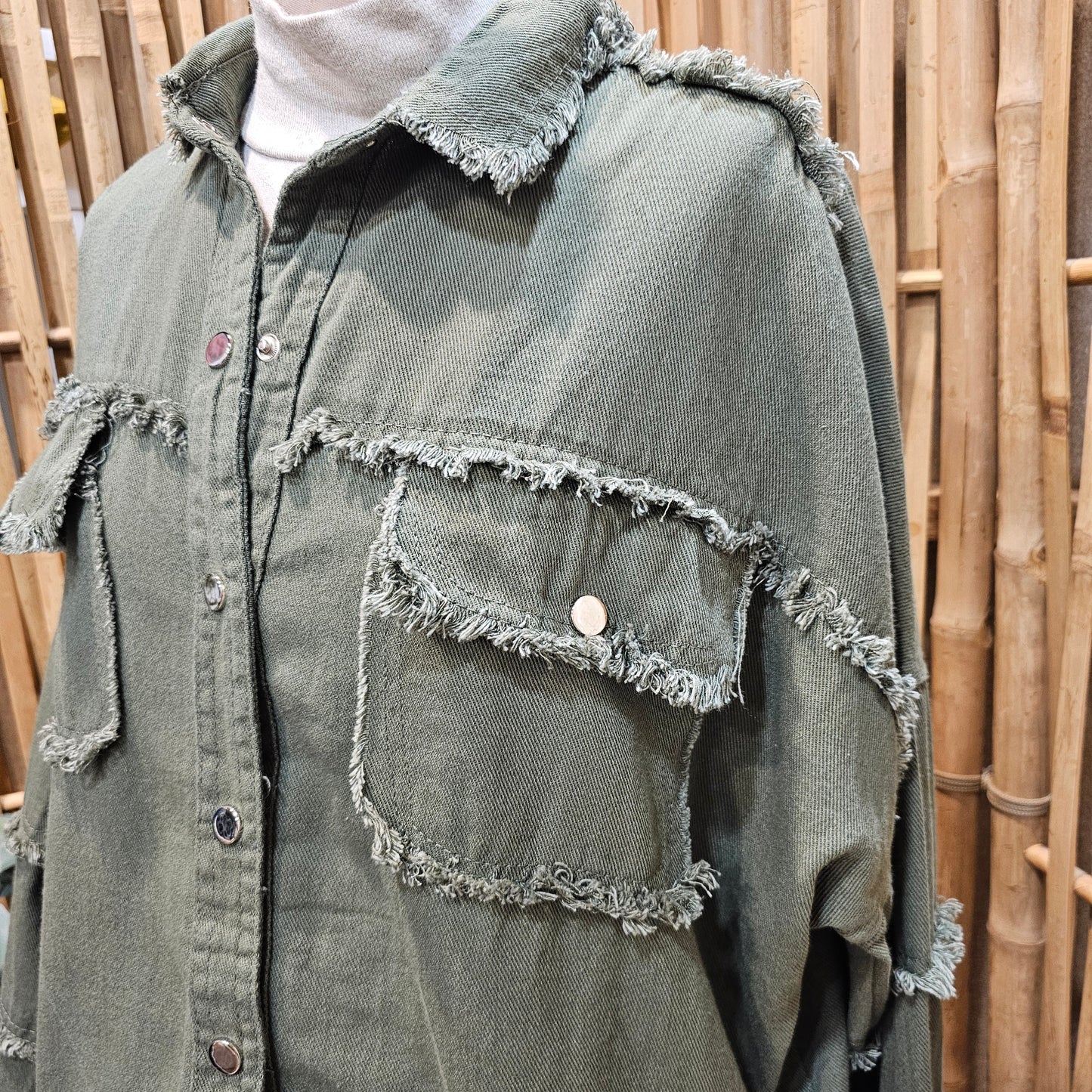 Sur chemise "Rock&Roll" kaki