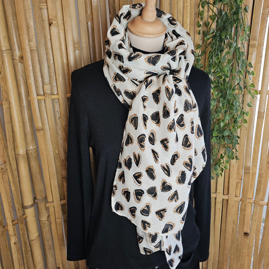 Etole coeur beige