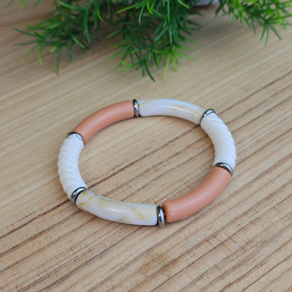 Bracelet Laurane écru/beige rosé