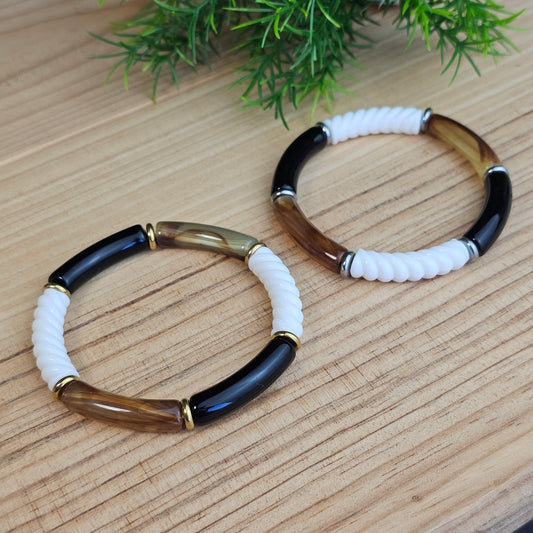 Bracelet Laurane noir/bronze