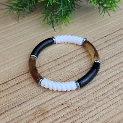 Bracelet Laurane noir/bronze