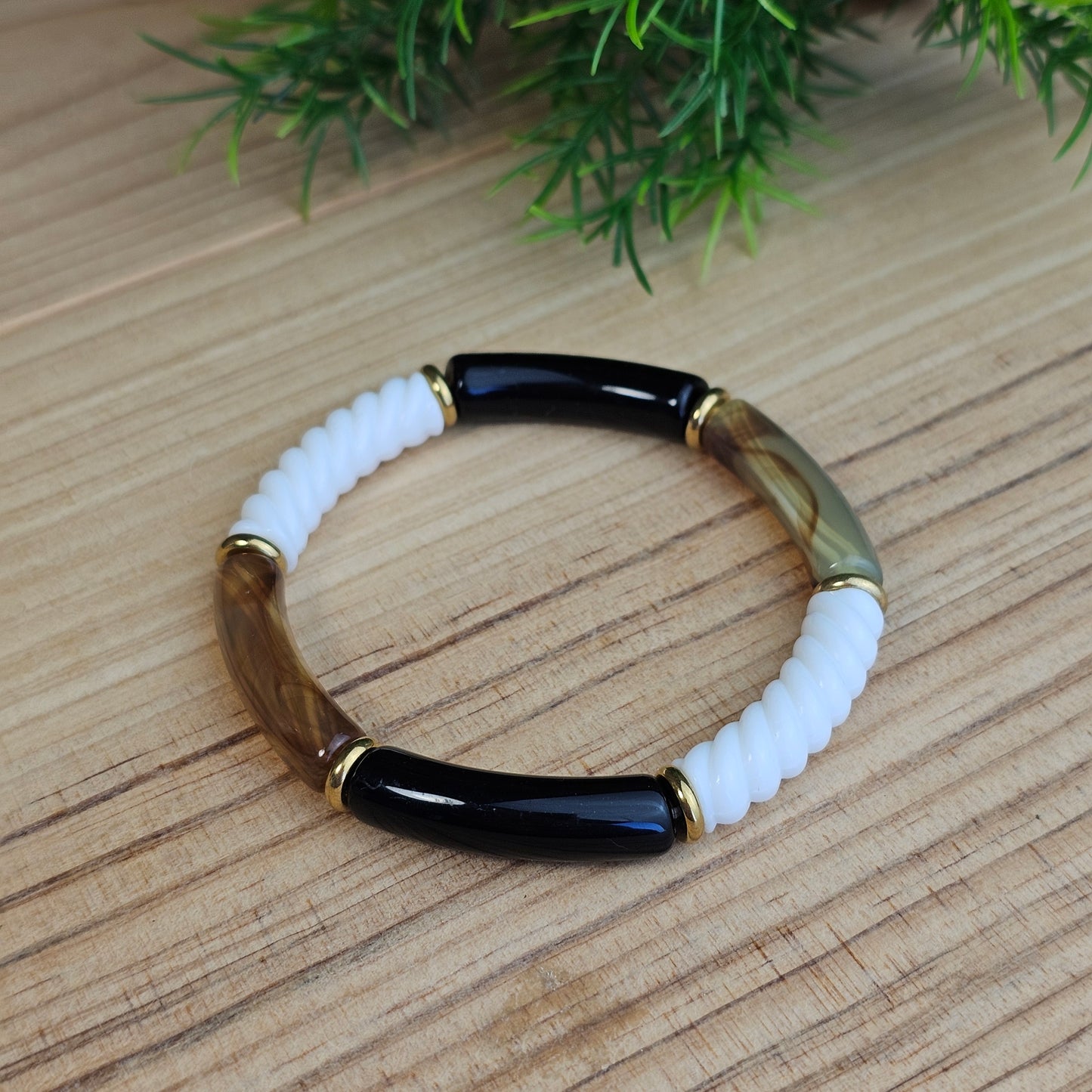 Bracelet Laurane noir/bronze