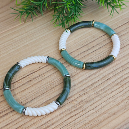 Bracelet Laurane vert d'eau