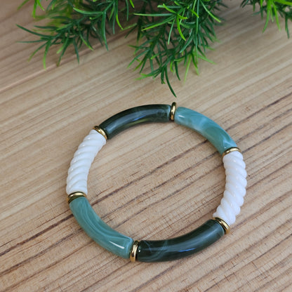 Bracelet Laurane vert d'eau