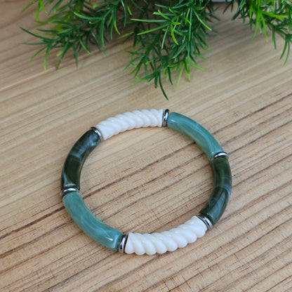 Bracelet Laurane vert d'eau