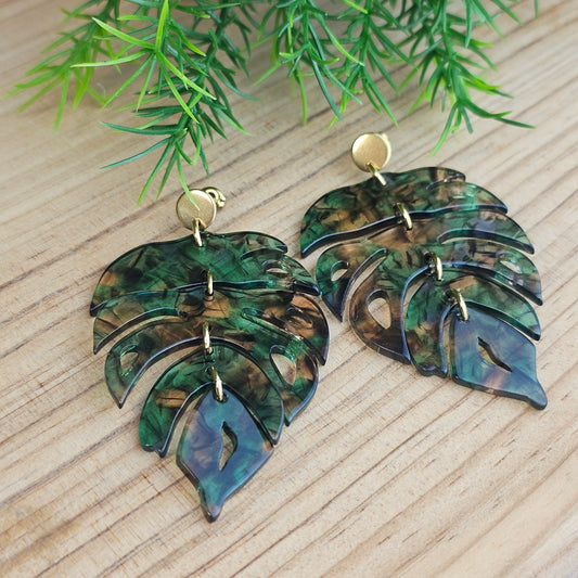 Boucles d'oreilles Marine verte