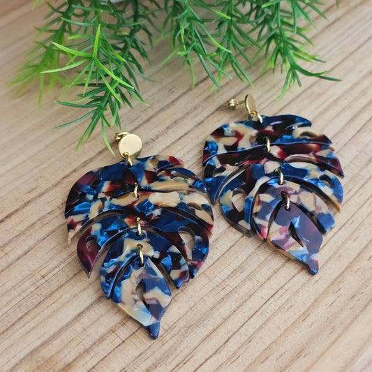 Boucles d'oreilles Marine bleu