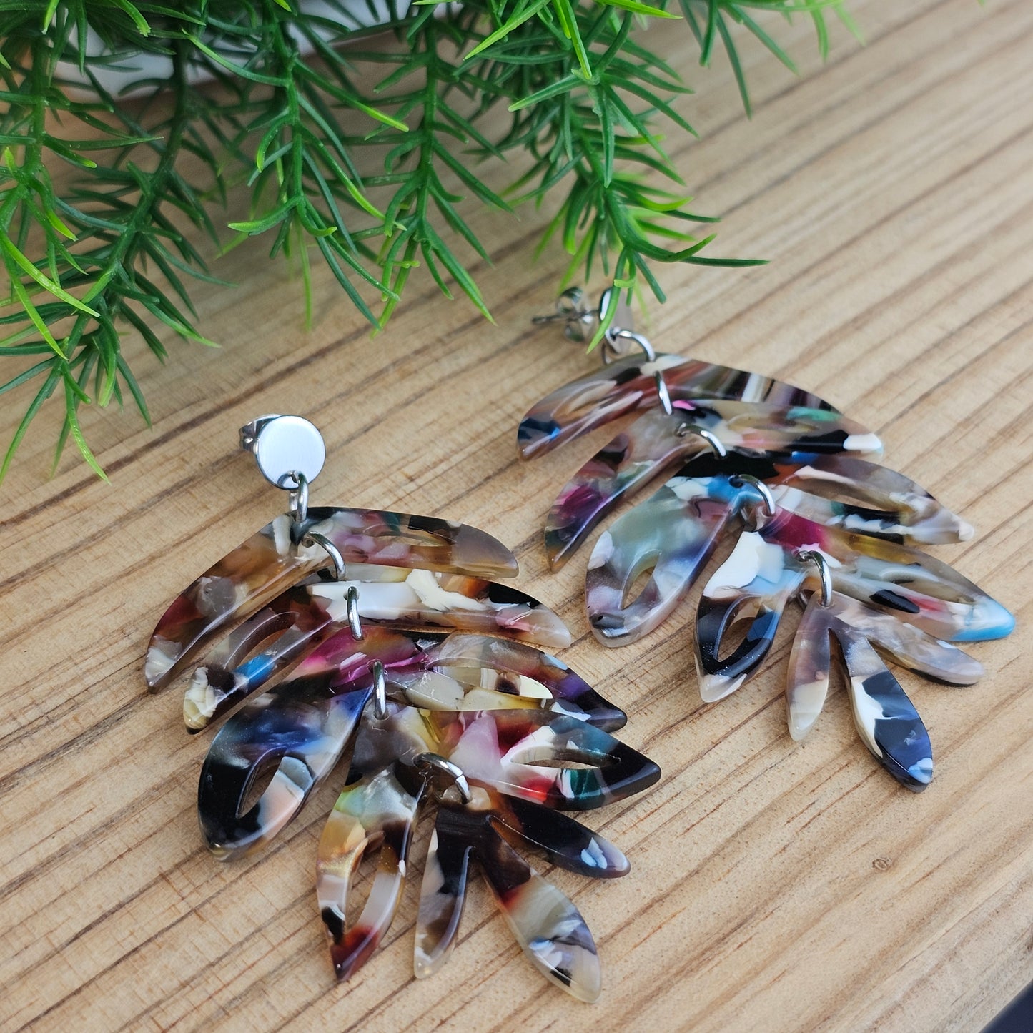 Boucles d'oreilles Marine multicolore