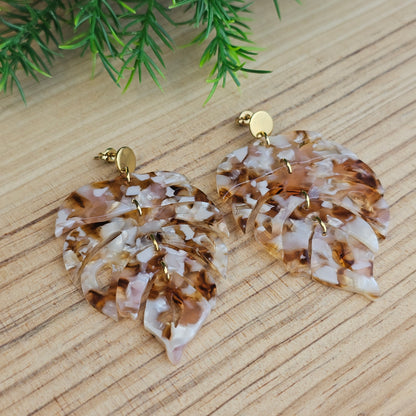 Boucles d'oreilles Marine beige