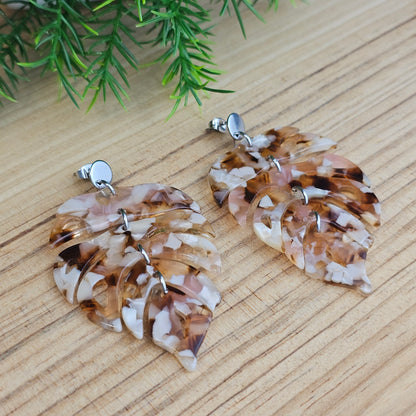 Boucles d'oreilles Marine beige