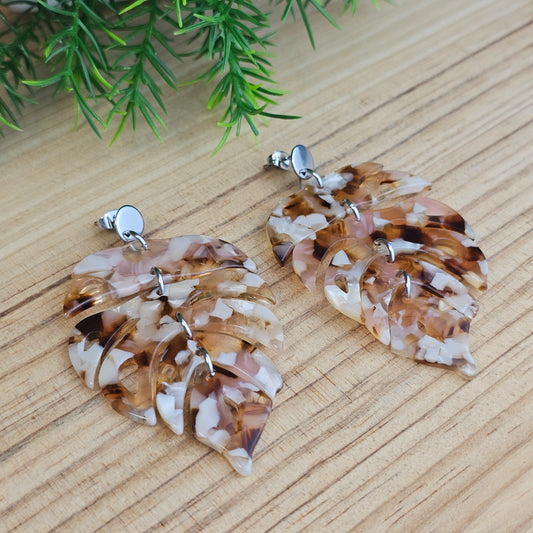 Boucles d'oreilles Marine beige
