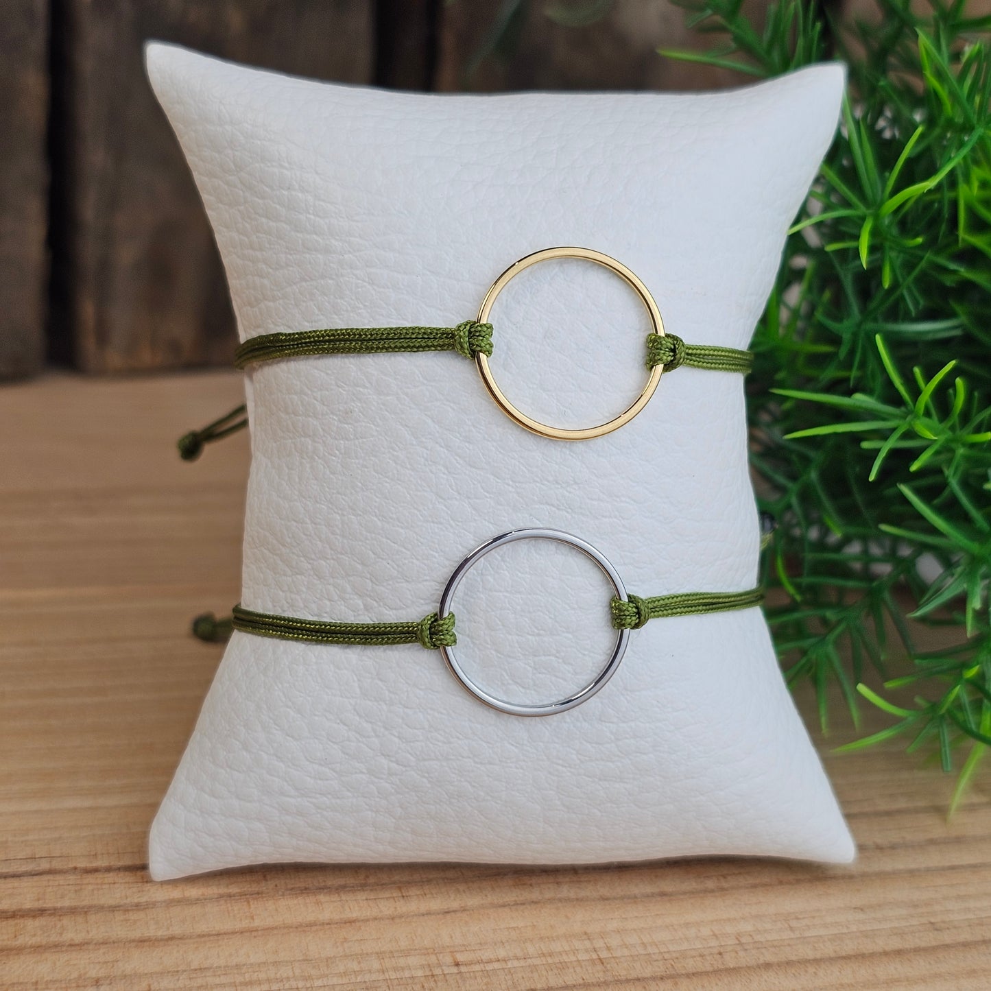 Bracelet Maude cordon kaki