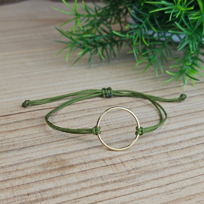Bracelet Maude cordon kaki
