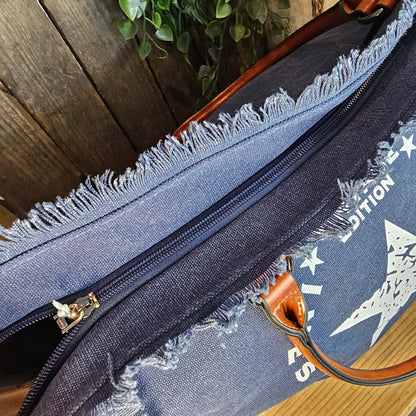 Grand sac cabas bleu marine