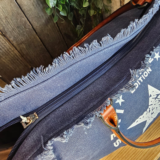 Grand sac cabas bleu marine