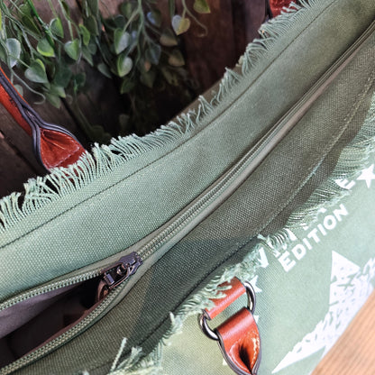 Grand sac cabas kaki