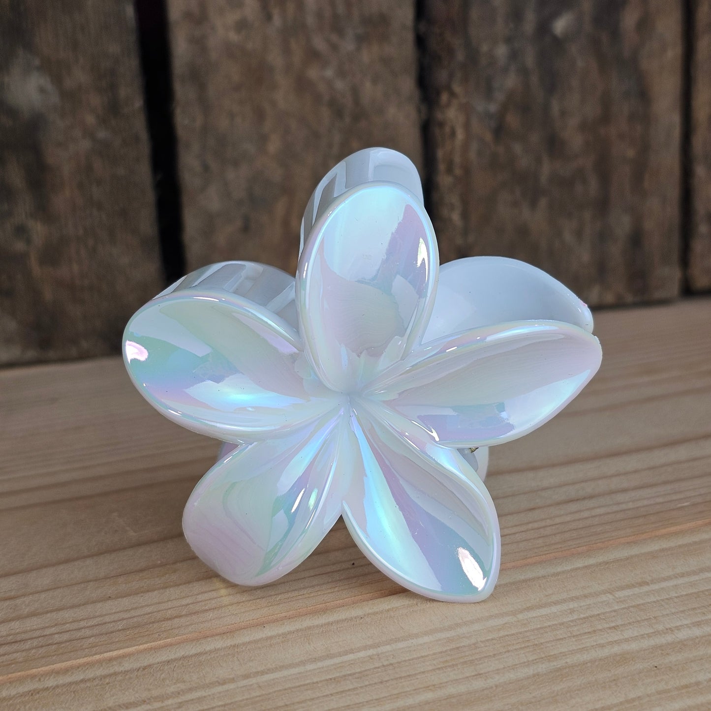 Pince cheveux fleur blanche