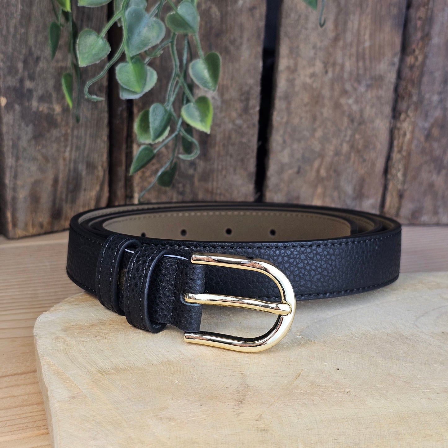 Ceinture en cuir noir