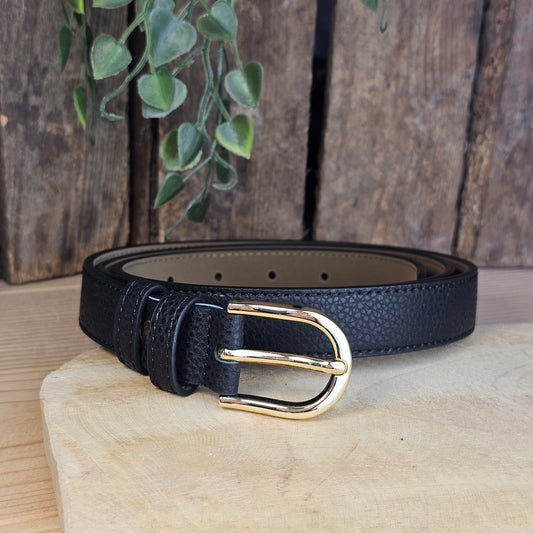 Ceinture en cuir noir